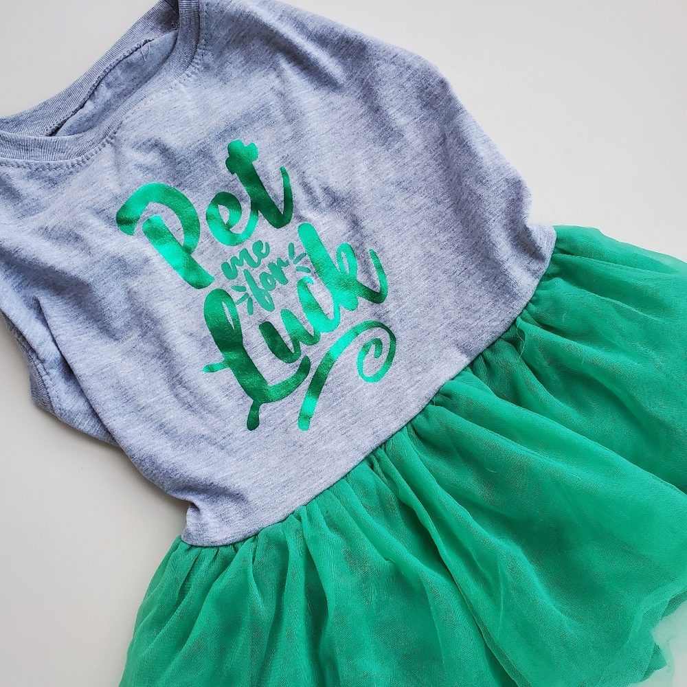 Dog's St Patrick's Day tutu dress